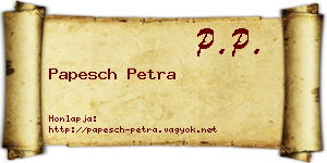Papesch Petra névjegykártya
